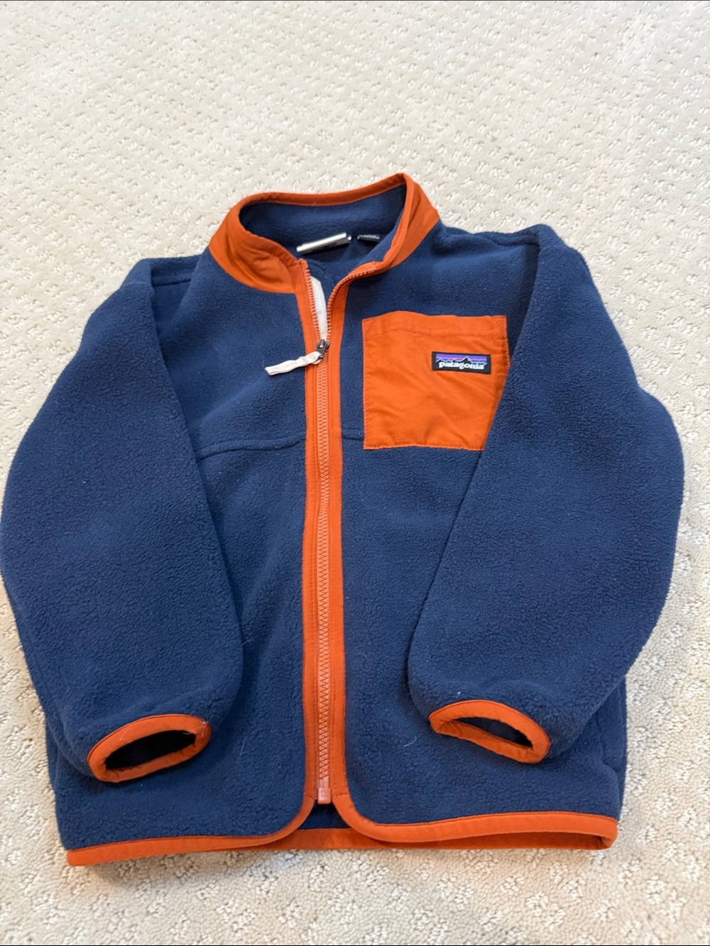 Patagonia Navy and Orange Fleece Jacket